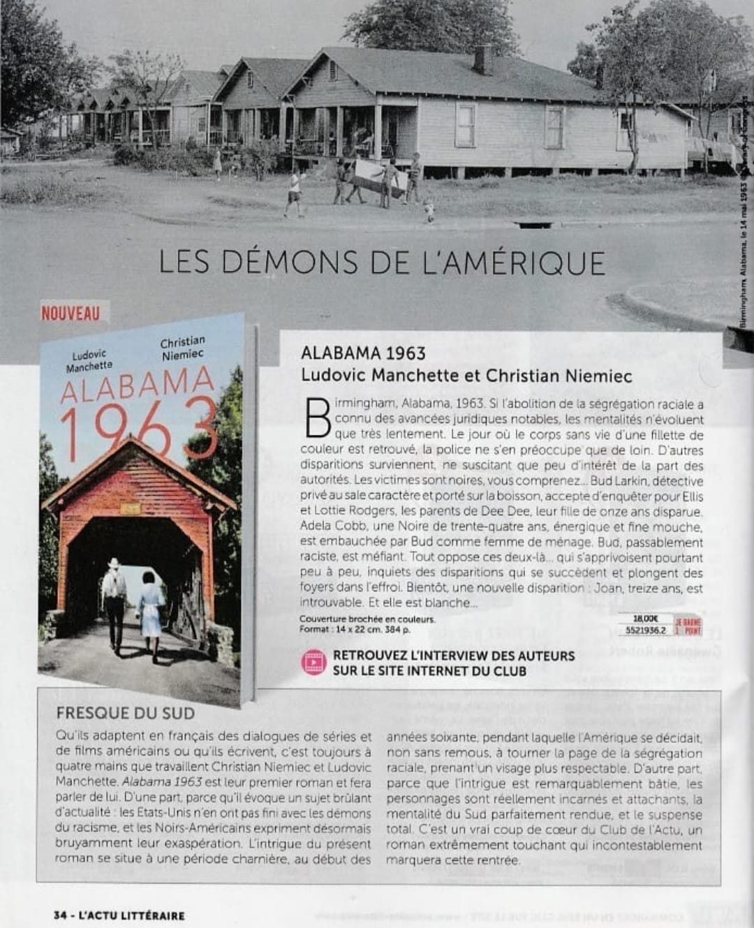 Article de presse Alabama 1963